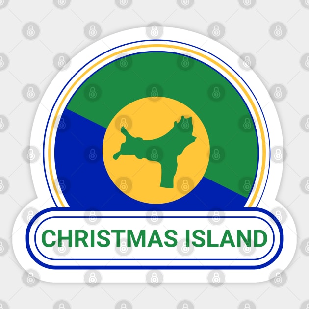 Christmas Island Country Badge - Christmas Island Flag Sticker by Yesteeyear